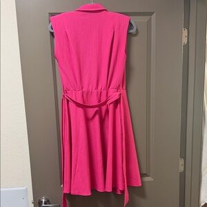 Calvin Klein Sleeveless Pink Fit-and-Flare Dress